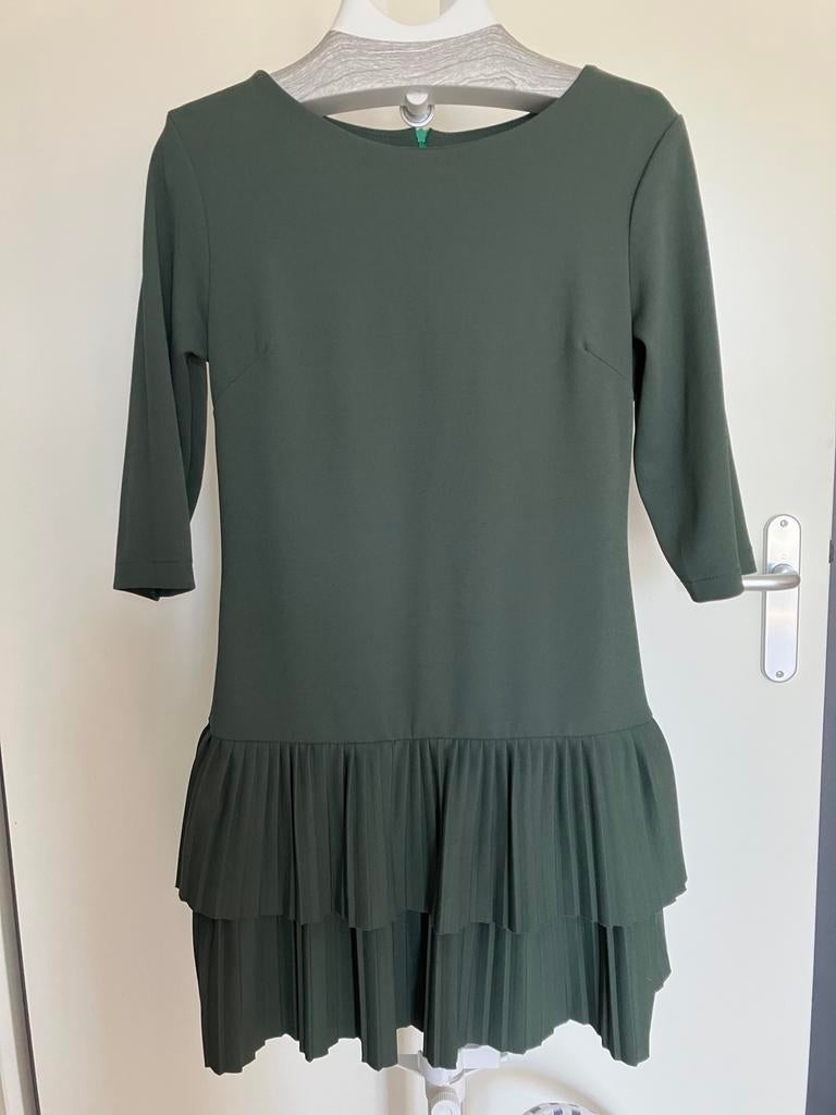 Ambika jurk khaki maat S, Maat 38/40 (M), Ophalen of Verzenden, Zo goed als nieuw, Boven de knie