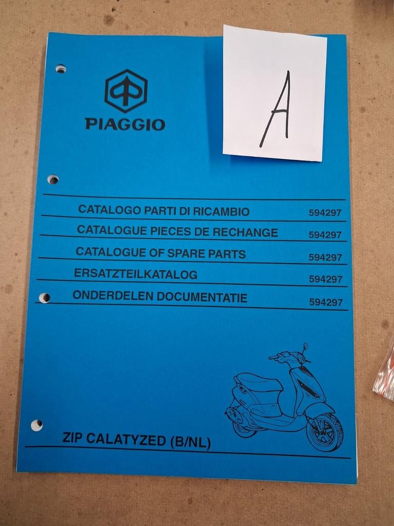 Piaggio Zip Catalyzed onderdelen documentatie, Ophalen of Verzenden