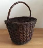 Grote wilgentenen mand met hengsel, Overige materialen, Mand, Rond, Ophalen of Verzenden
