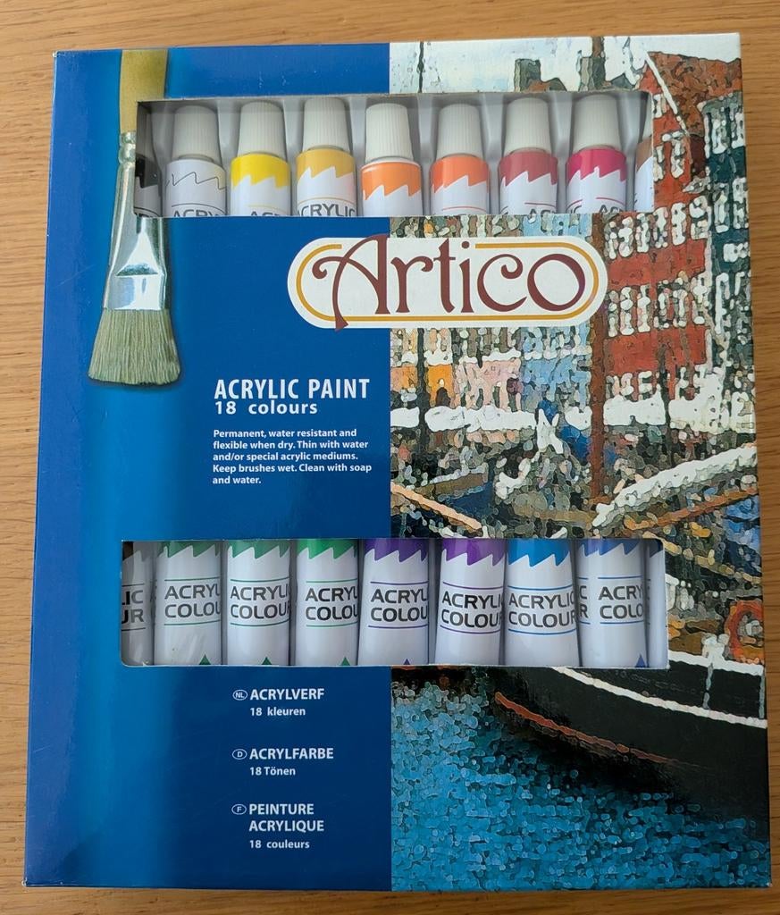 Artico acrylverf, 18 tubes, nieuw, voor beginnende hobbyïst., Ophalen of Verzenden, Nieuw, Acrylverf