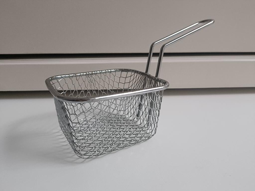 klein frituurmandje, Overige typen, Zilver, Ophalen of Verzenden, Zo goed als nieuw