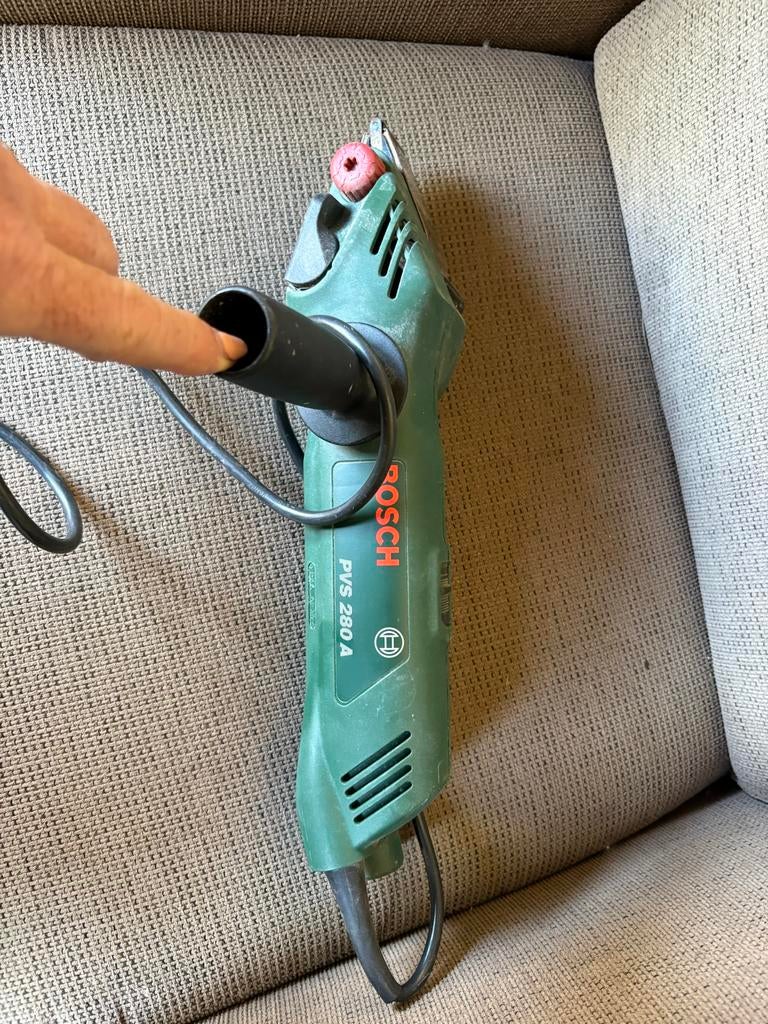 Bosch PVS 280 A Bandschuurmachine, Ophalen of Verzenden, Gebruikt, Minder dan 600 watt, Bandschuurmachine