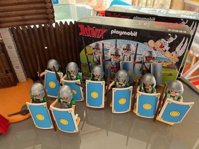 Playmobil Asterix romeins kamp + strijdwagen - 13 soldaten, Kinderen en Baby's, Speelgoed | Playmobil, Ophalen of Verzenden, Zo goed als nieuw