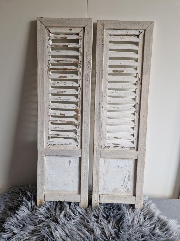 Mooie Louvre deurtjes - Decoratieve luiken, Doe-het-zelf en Verbouw, Deuren en Horren, Gebruikt, Minder dan 80 cm, Overige typen