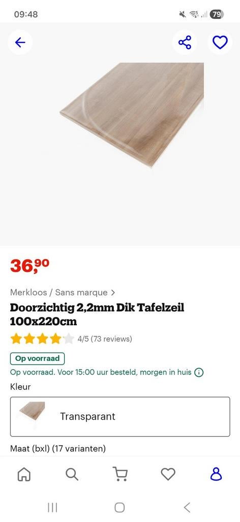 Tafelzeil nieuw, Overige materialen, 30 cm of meer, 50 tot 150 cm, Nieuw