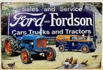 Ford en Fordson tractor en trucks reclamebord van metaal, Ophalen of Verzenden, Nieuw, Auto's