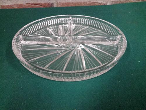 hapjes bord glas 3 vakken, Ophalen of Verzenden, 'T Olde Gre-j, Info@toldegrej.nl, Endepoelstraat 20f Didam