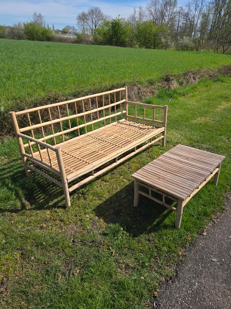 Bamboe tuinset, Ophalen, Gebruikt