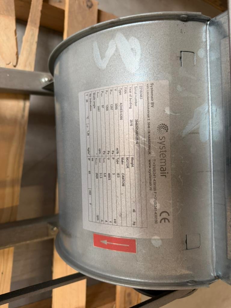 Snaar aangedreven systemair afzuig motoren, Ophalen of Verzenden