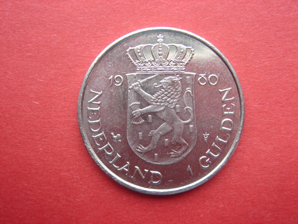 Herdenkingsmunt Gulden Troonswisseling 1980, Ophalen of Verzenden, Koningin Juliana, 1 gulden, Losse munt