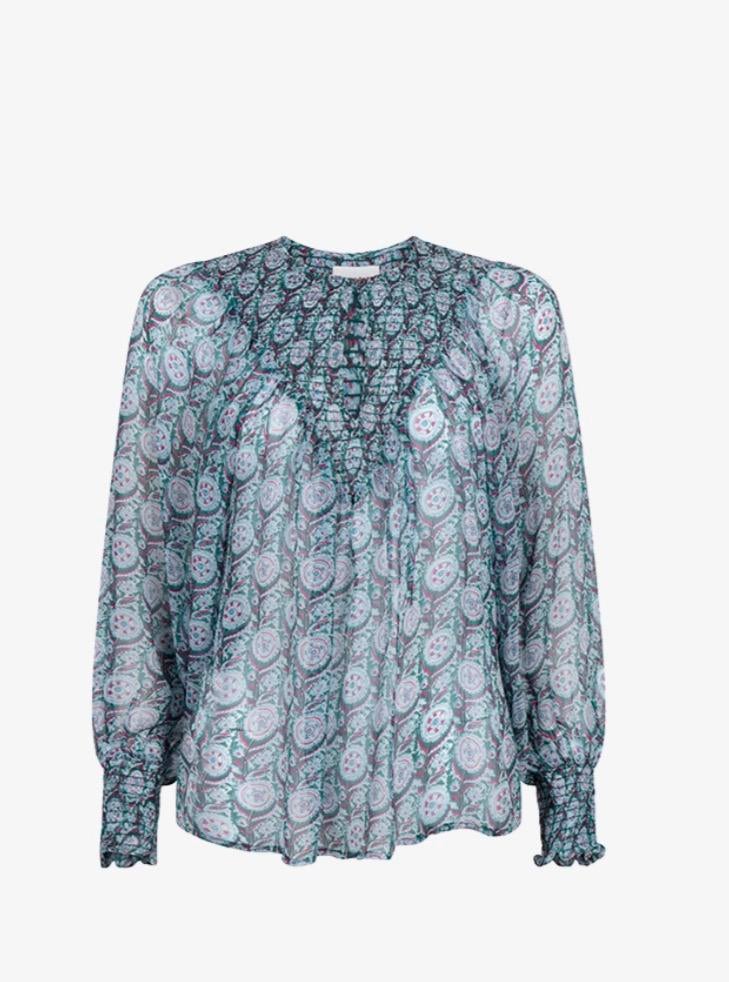 Nieuwe blouse ANTI BATIK CASSY Blue, mt L/42, was €235, Kleding | Dames, Ophalen of Verzenden, Nieuw, Maat 42/44 (L), Blauw