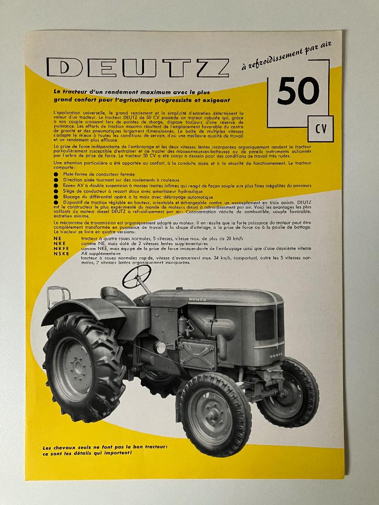 Deutz trekker tractor folder brochure, Ophalen of Verzenden, Gelezen
