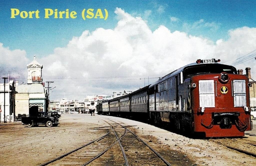 Ansichtkaart trein 902 in Port Pirie, Australië, Verzamelen, Ansichtkaarten | Buitenland, Ophalen of Verzenden, 1980 tot heden