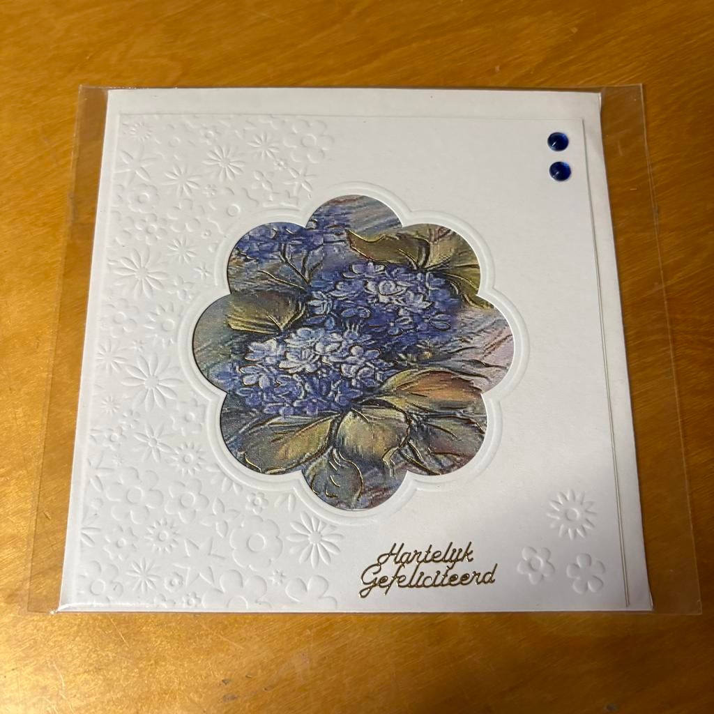 Embossing kaart bloem 1, Ophalen of Verzenden, Zo goed als nieuw, Overige thema's