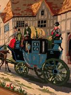 Groot handgemaakt vintage borduurwerk – De postkoets, Ophalen