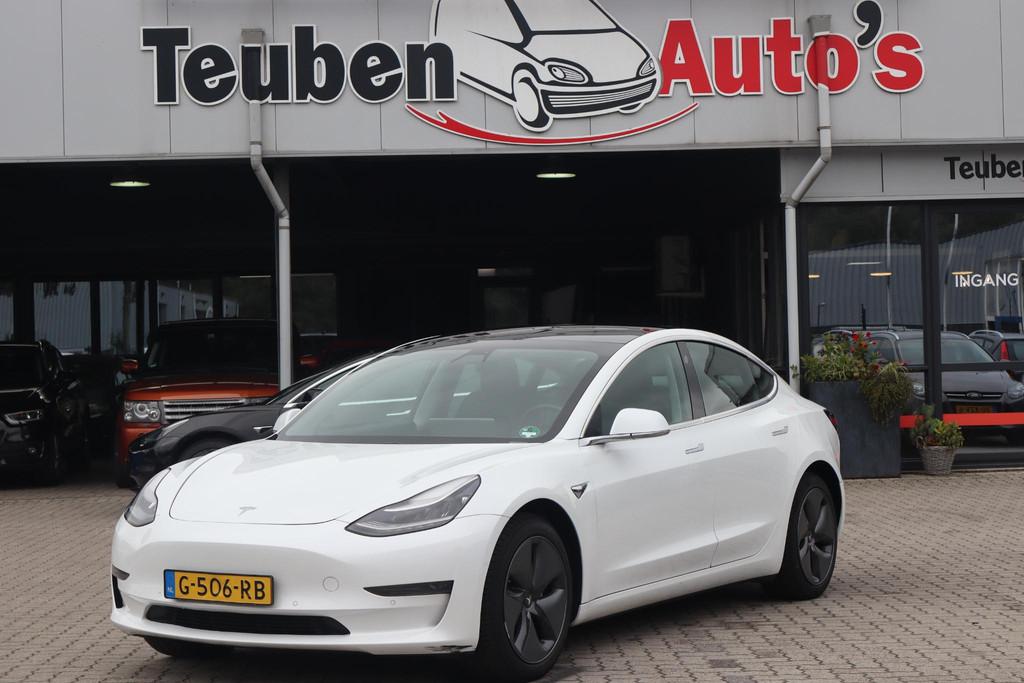 Tesla Model 3 Long Range AWD 75 kWh 90% SOH, (€15.690,- ex, Auto's, Tesla, Automaat, Stof, Wit, Origineel Nederlands