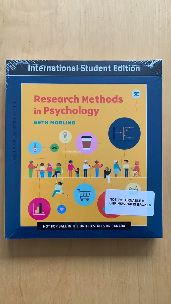 Research Methods in Psychology 5E - Beth Morling, Ophalen of Verzenden, Nieuw