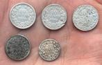 Kavel 10 en 5 Cent Nederland zeldzamere jaartallen, Postzegels en Munten, Munten | Nederland, Setje, Zilver, Ophalen of Verzenden