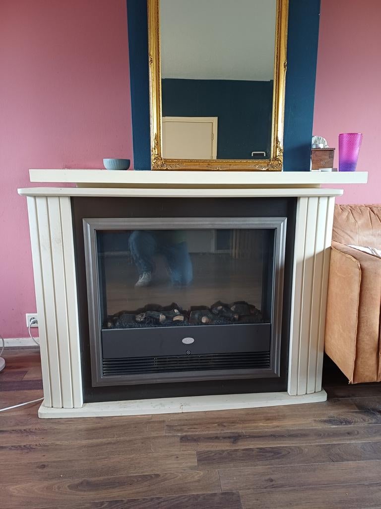 Elektrische haard met schouw, Ophalen