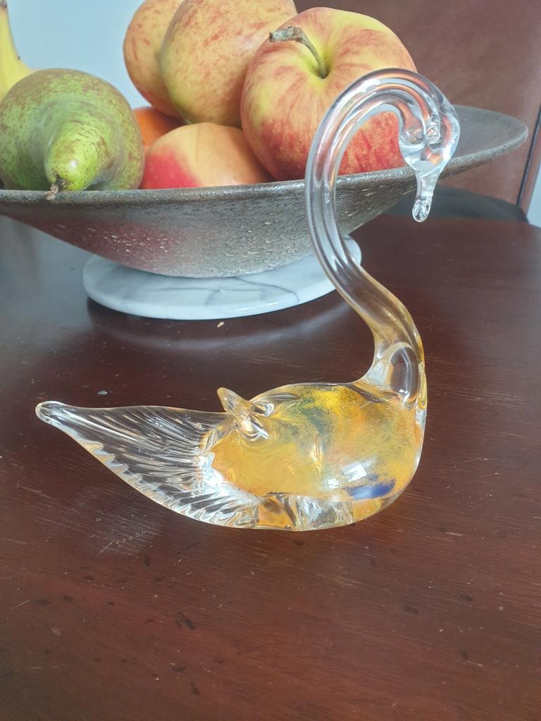 Glazen Murano zwaan, Verzamelen, Swarovski, Ophalen of Verzenden, Zo goed als nieuw, Figuurtje