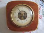 vintage teak houten barometer, Ophalen, Gebruikt