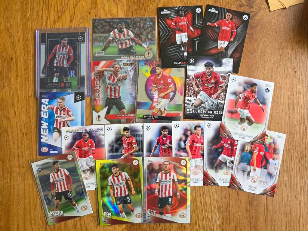 PSV Voetbalplaatjes - Topps collectie, Ophalen of Verzenden, Zo goed als nieuw, PSV, Poster, Plaatje of Sticker