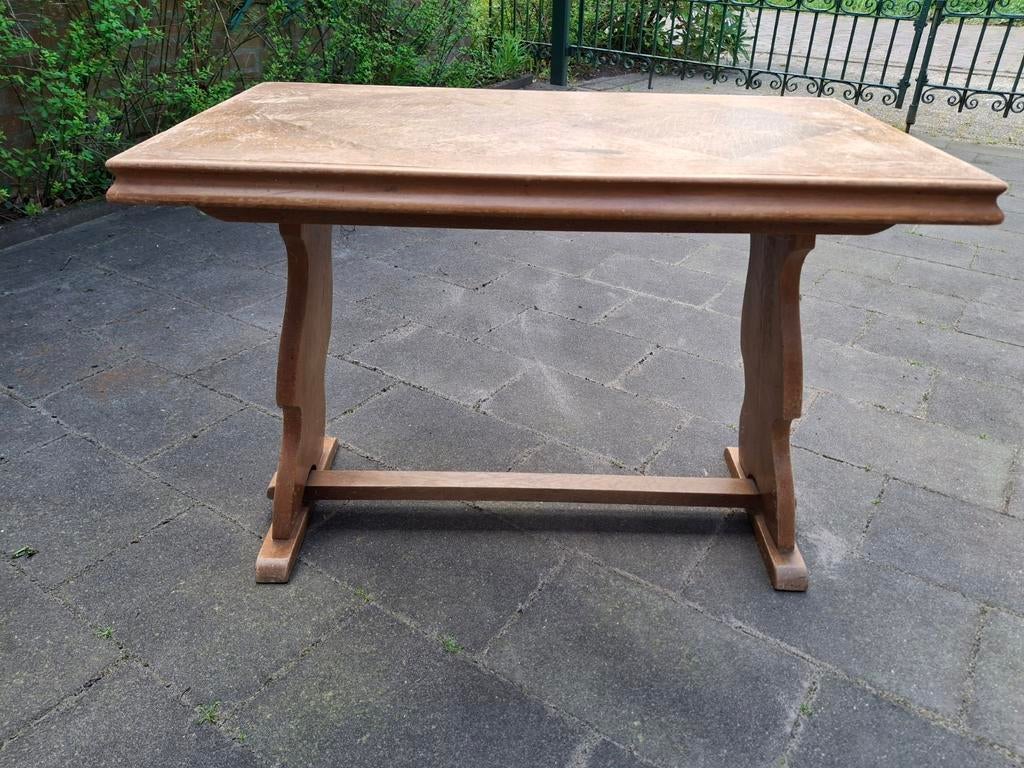 Salontafel jaren 70 met houtsnijwerk, Huis en Inrichting, Tafels | Salontafels, Ophalen