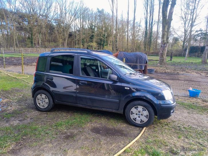 Fiat Panda 1.2 2005 Zwart, Auto's, Fiat, Particulier, Panda, Airbags, Boordcomputer, Centrale vergrendeling, Dakrails, Elektrische ramen