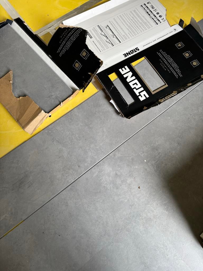 PVC click - Grijs (betonlook) - 5 m2, Ophalen, Nieuw, Minder dan 5 m², 20 tot 40 cm