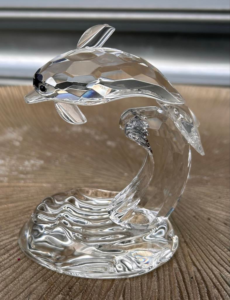 Swarovski Dolfijn Kristal Figuur - Elegant en Sprankelend, Verzamelen, Swarovski, Gebruikt, ., Ophalen of Verzenden, .