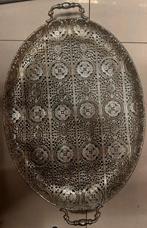 Zilveren dienblad, Ophalen, Zo goed als nieuw, Rond, Metaal