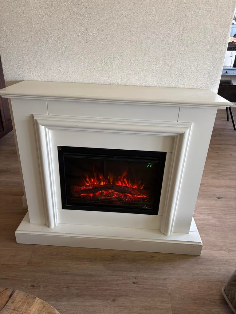 Mooie sfeerhaard met temperatuur, Ophalen of Verzenden, Gebruikt, Vrijstaande haard, Elektrische haard