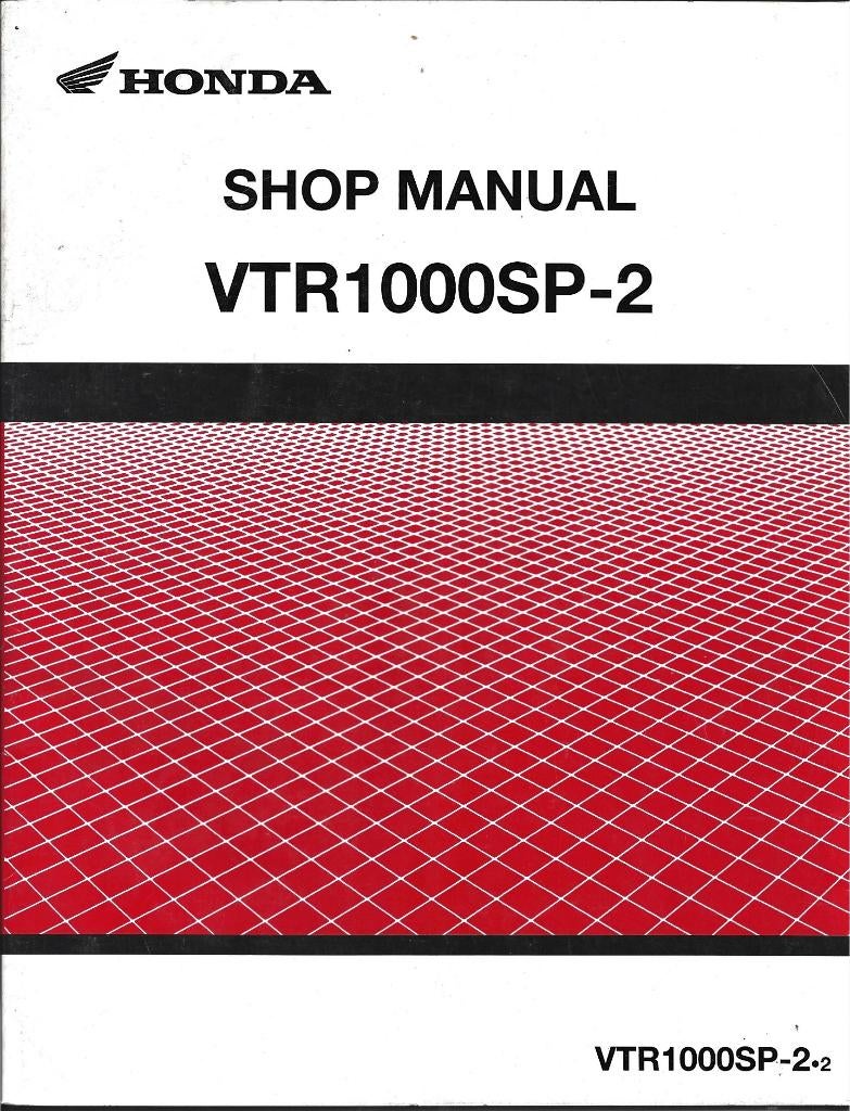 Honda VTR1000 SP-2 Addendum Shop manual 2002, Motoren, Ophalen of Verzenden, Honda