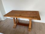 Geschuurd teak teakhouten tafel ibiza bohemian boho beach, Ophalen, Teakhout, 50 tot 100 cm, Zo goed als nieuw