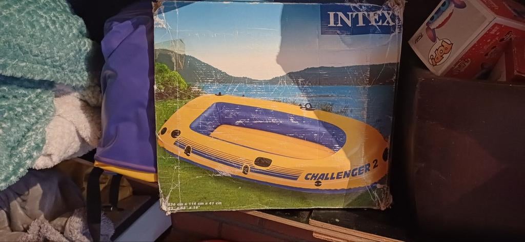 Intex Challenger 2 opblaasboot - 236x114x41 cm, Ophalen of Verzenden, Gebruikt