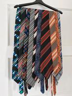 10 Vintage stropdassen van polyester, Overige kleuren, Onbekend, Ophalen of Verzenden, Met patroon