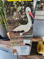 Nieuwe sierlijke vintage ooievaar tuinvogel van metaal, Ophalen of Verzenden, Nieuw, Metaal, Dierenbeeld