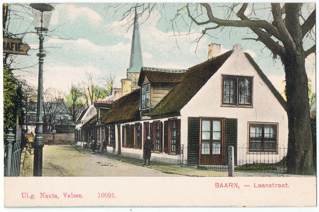 Baarn, Laanstraat, mooie oude ongelopen kaart, Verzenden, Voor 1920, Ongelopen, Utrecht