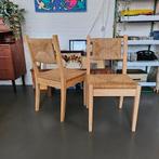 Set van 2 houten stoelen met gevlochten riet - Vintage Ikea, Twee, Overige kleuren, Zo goed als nieuw, X