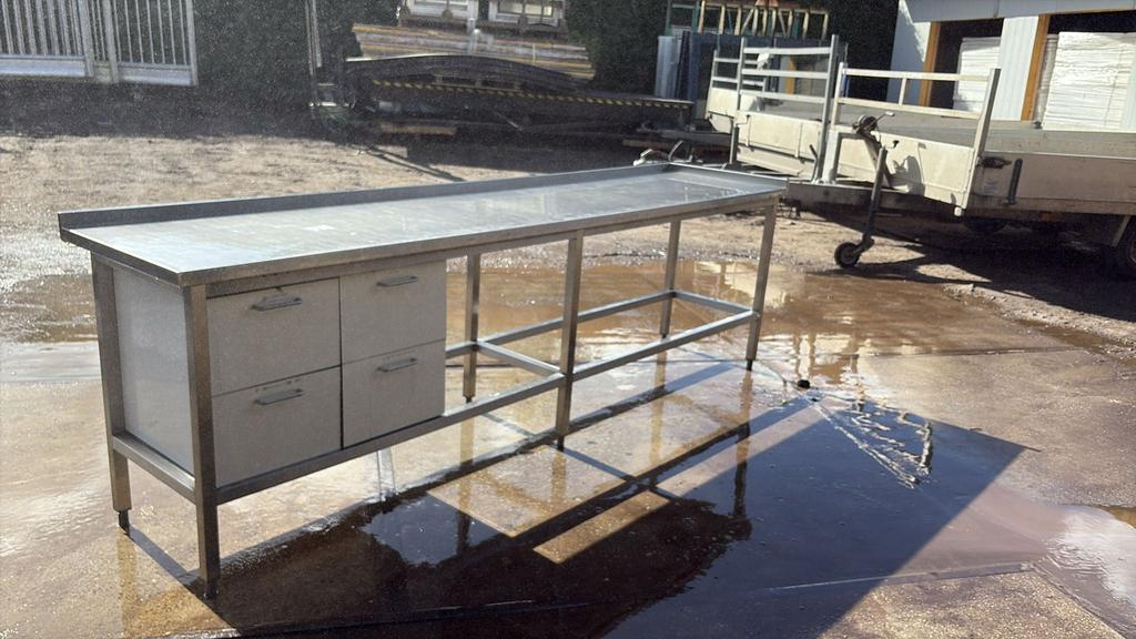 RVS keukenblok wastafel wastrog sanitair, Doe-het-zelf en Verbouw, Ophalen of Verzenden, Rvs, Wastafel