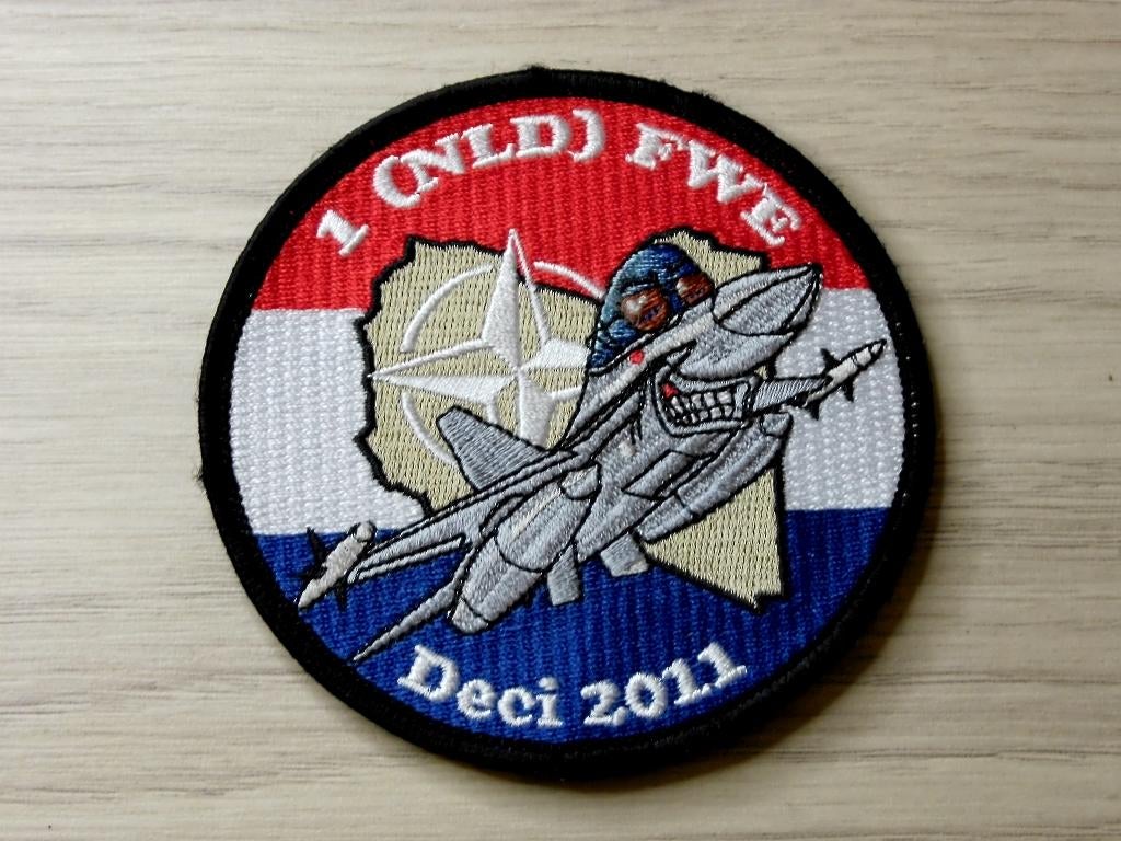 Patch RNLAF 1(NLD) Fighter Wing Element Deci 2011, Verzamelen, Verzenden, Luchtmacht, Nederland, Embleem of Badge
