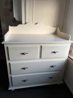 Crème Witte Commode met Lades en Opstaande Rand, Kinderen en Baby's, Kinderkamer | Commodes en Kasten, Ophalen, Gebruikt, 50 tot 70 cm
