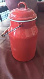 Mooie oude vintage melkflessen rood, Ophalen of Verzenden