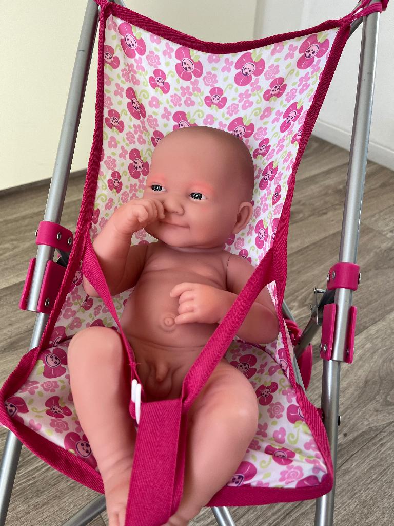 Doll with stroller, Verzamelen, Ophalen, Gebruikt, Pop