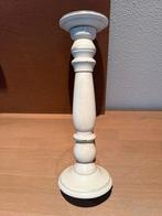 Houten kaarsenkandelaar. 38 cm., Huis en Inrichting, Woonaccessoires | Kandelaars en Kaarsen, 25 tot 50 cm, Wit, Ophalen of Verzenden