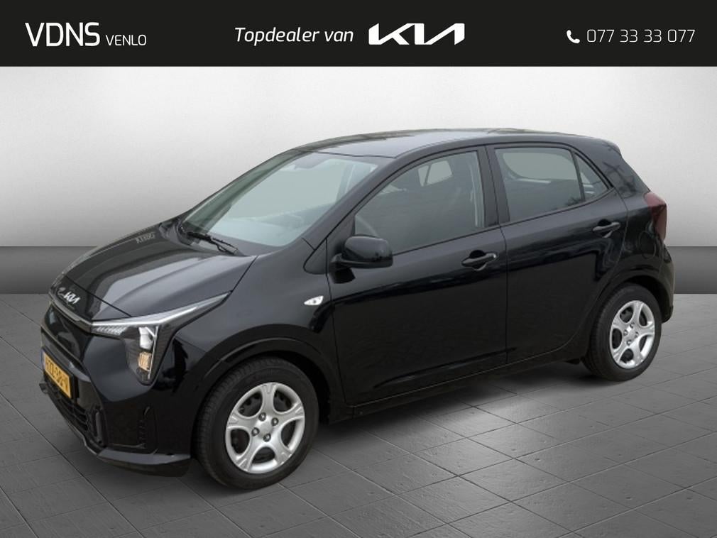 Kia Picanto 1.0 DPi DynamicLine NAVIGATIE + CAMERA - Apple C, Euro 6, 4 stoelen, Zwart, Origineel Nederlands