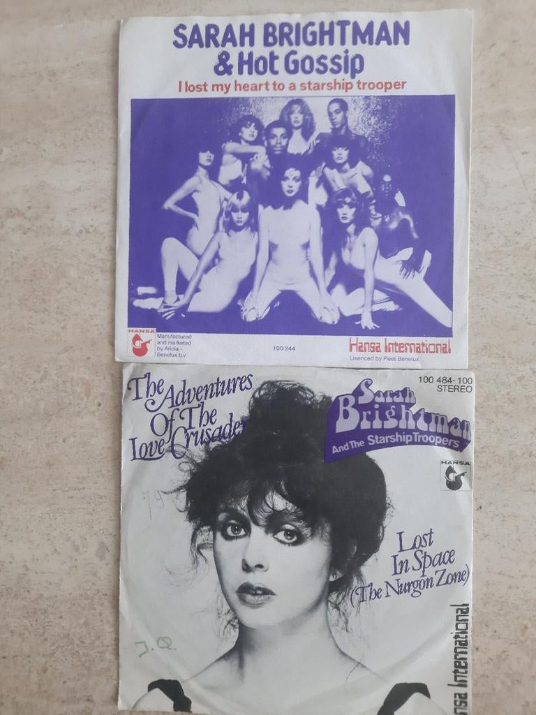 2x vinyl singels van Sarah Brightman, Ophalen of Verzenden, Zo goed als nieuw, Overige formaten