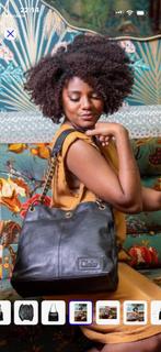 Chabo schoudertas big zwart leer, Ophalen of Verzenden, Zo goed als nieuw, Zwart, Leer