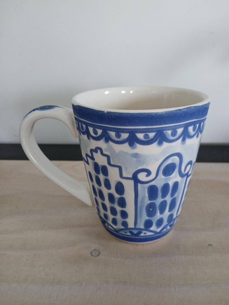 Blond Amsterdam Mok Grachtenpandjes, Huis en Inrichting, Ophalen of Verzenden