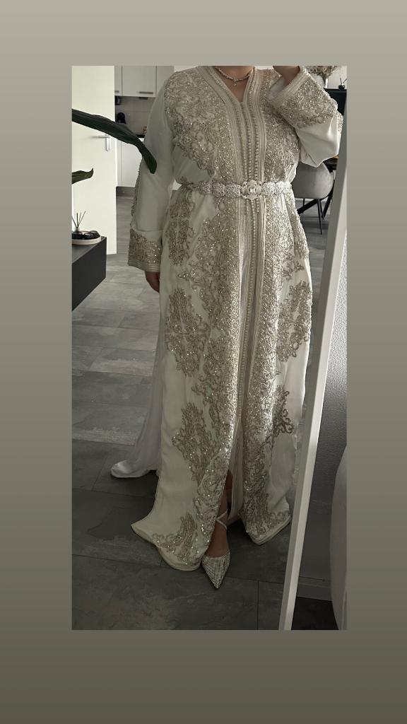 Takchita, Kleding | Dames, Gelegenheidskleding, Nieuw, Overige typen, Maat 38/40 (M), Wit, Ophalen of Verzenden